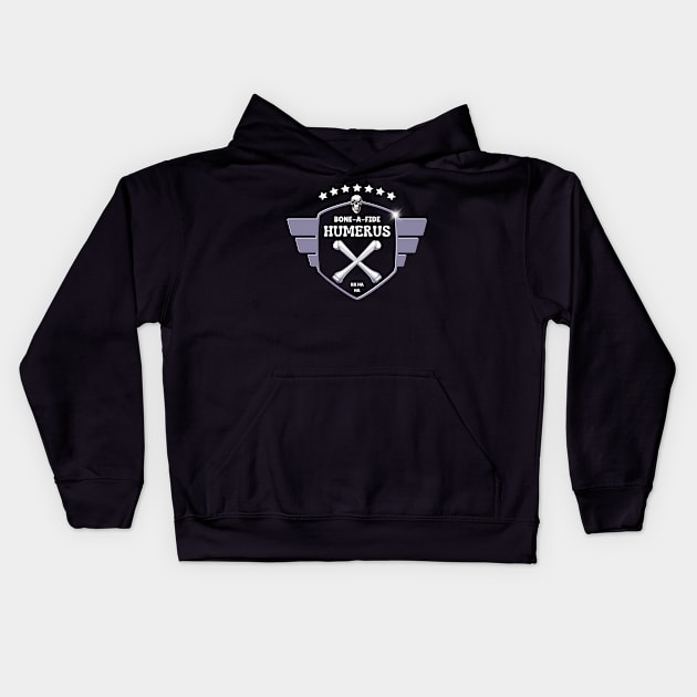 Bone-A-Fide Humerus Kids Hoodie by Kenny The Bartender's Tee Emporium